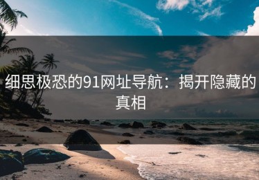 细思极恐的91网址导航：揭开隐藏的真相